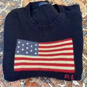 Size XXL Ralph Lauren American flag sweater worn once new condition
